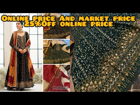 Traditional pretlong frock||Raisham , pearls , stones & Matte Sequence work on frock ||wedding dress