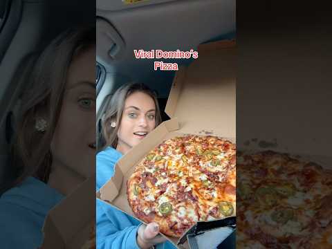 Let’s try another VIRAL Domino’s Pizza 🍕💙❤️#dominos #dominospizza #dominosorder #viralpizza