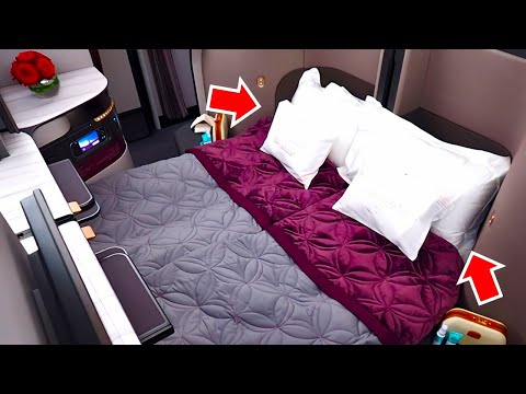 Qatar Airways Business Class Qsuite from Tokyo to Doha (Double Beds in the Sky!)