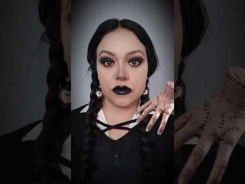 Soy Merlina Adams 🖐️🖤🖤#wednesdayaddams #merlina #halloweenmakeup #wednesdaymakeup #halloween2024