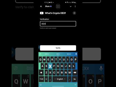 What's crypto Dex blum code |  Blum YouTube video code what's crypto Dex | Blum YouTube video code
