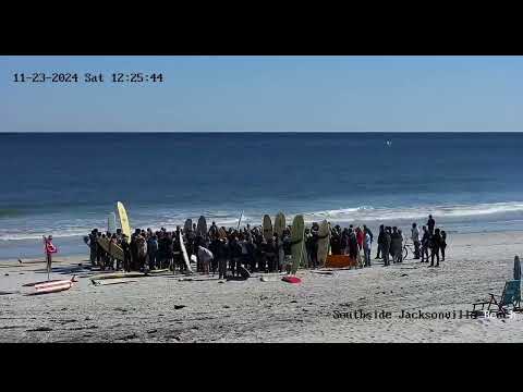 The Paddle-Out For East Coast Hall Of Fame Surfer Joe Roland