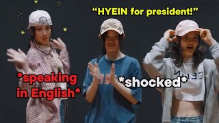 NewJeans unnies looks so proud at HYEIN speaking in English (they’re shocked)