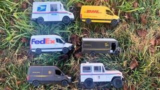 Diecast Delivery Vehicles: USPS Mail Truck Jeep, UPS Truck, FedEx, DHL Mercedes-Benz Sprinter Van