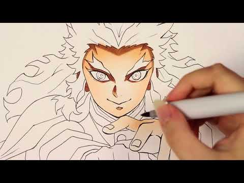 Real Time Painting - Rengoku Kyojuro