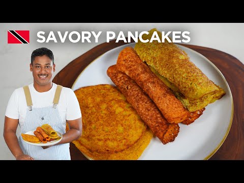 Vegetarian Savory Pancakes 3 Ways: Channa, Red & Green Lentils Recipe by Chef Shaun 🇹🇹 Foodie Nation