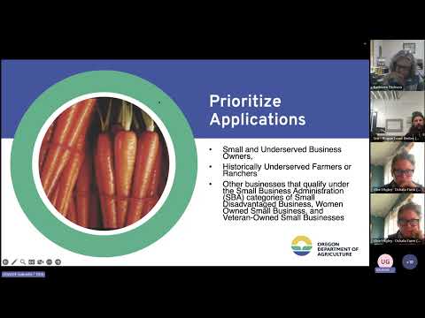 Resilient Food System Infrastructure Grant Program Office Hours: Southern Oregon