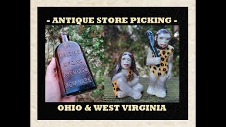 Antique Store Picking Ohio & West Virginia - Old Bottles - Toys - Flea Market - American Pickers -