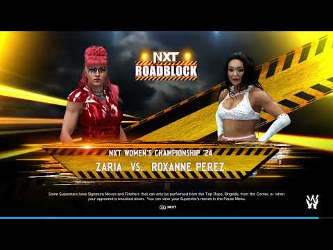 WWE 2K24 - Tiitle shot Tuesday - Zaria VS Roxanne Perez NXT