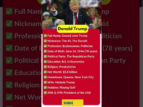 U.S. President Donald Trump's Biography #shorts