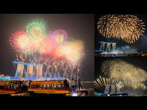 2023-2024年新加坡滨海湾跨年烟火秀New Year's Eve Fireworks Show in Singapore Marina Bay 2023-2024