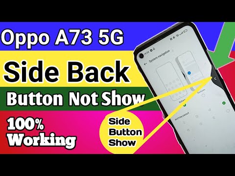 oppo a73 5g side back button not show // Back button setting