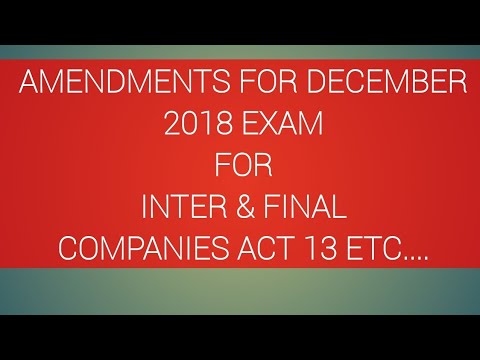 Amendments for DEC 18 INTER & FINAL