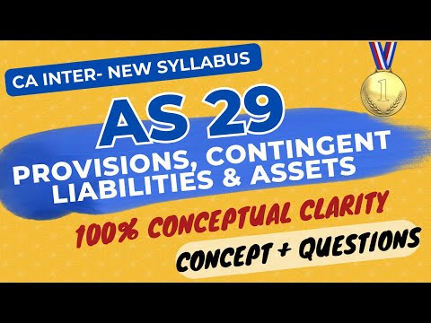 AS 29 in ENGLISH - Provisions, Contingent Liabilities & Assets - P1 CONCEPTS - CA Inter New Syllabus