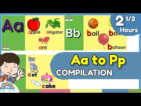 Aa to Pp Letters and Sounds Compilation | Reading Phonics for Toddlers and Kindergarten