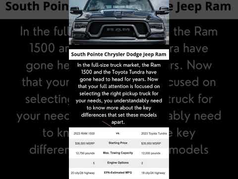 RAM 1500 vs. Toyota Tundra Comparison | South Pointe Chrysler Jeep Dodge #shorts