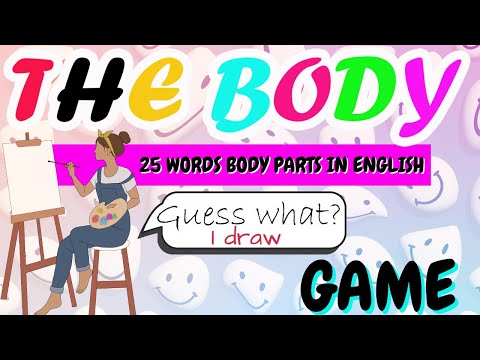 Guess what I draw Learn English 25 Body Parts for beginners English vocabulary slow easy speaking