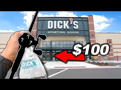 $100 Dick's Sporting Goods BUDGET Fishing Challenge! (Rod/Reel/Lures)