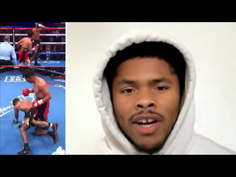 Shakur Stevenson Reacts to Floyd Schofield getting DROPPED by Rene Tellez Giron