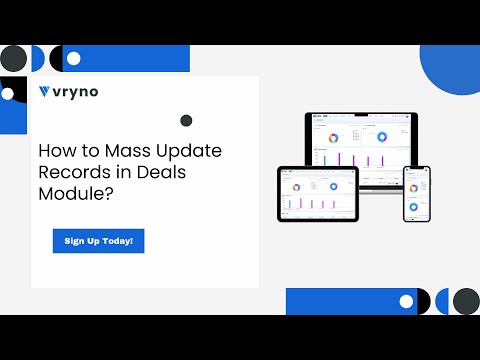 How to Mass Update Records in Deals Module