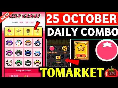 Tomarket daily combo 25 October ｜ tomarket daily combo ｜ tomarket daily combo 25 October