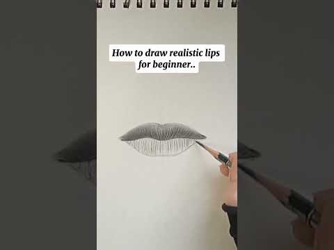 How to draw realistic lips for beginner #shorts