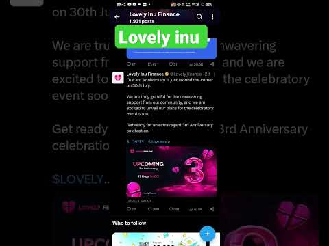 lovely inu exclusive upcoming 3rd anniversary coming soon buy hold now lovely inu #crypto #lovely