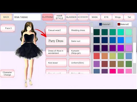 New Beautiful Party Dress in Sakura School Simulator ✨🌼 Tutorial : Sakura School Simulator