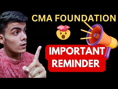 IMPORTANT REMINDER FOR CMA FOUNDATION JUNE 23 STUDENTS | CMA FOUNDATION JUNE 23