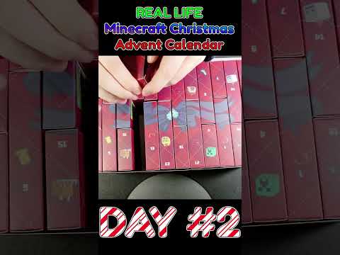 Opening a REAL LIFE Minecraft Christmas Advent Calendar Day #2