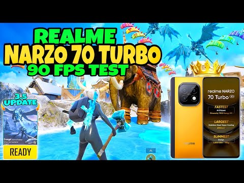 Realme Narzo 70 turbo 🔥 bgmi 90 fps test | after 3.5 update 🔥