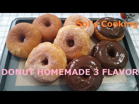 SOFT AND FLUFFY DONUT  RECIPE || Homemade 3 Flavors