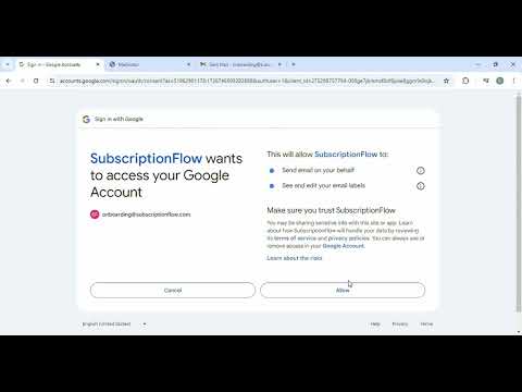 Connect gmail to SubscriptionFlow