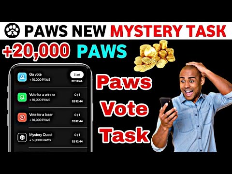 Paws Vote Task | Paws Airdrop Vote Kaise Kare | Paws Mystery Quest Task