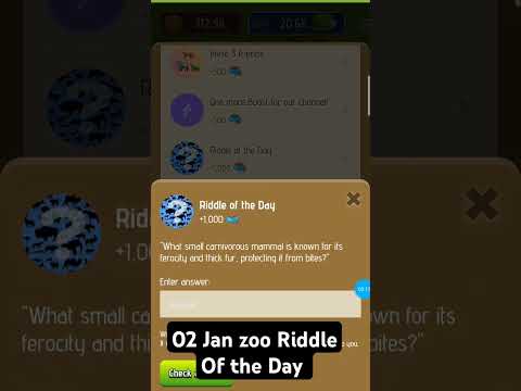 Zoo riddle of the Day code | riddle of the Day Zoo 02-03 Jan | riddle of the Day today #zooairdrop