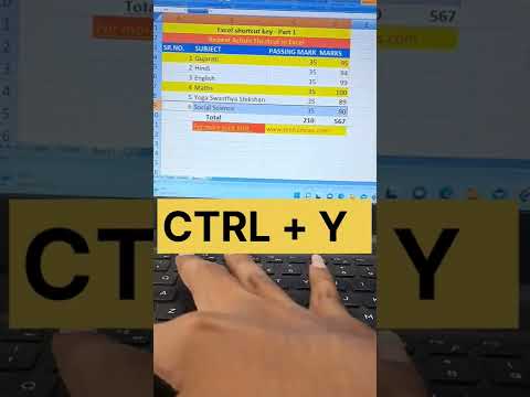 Excel shortcut key 2022 | Computer Education video | tech tips | Kishan Talks | Excel #Shorts