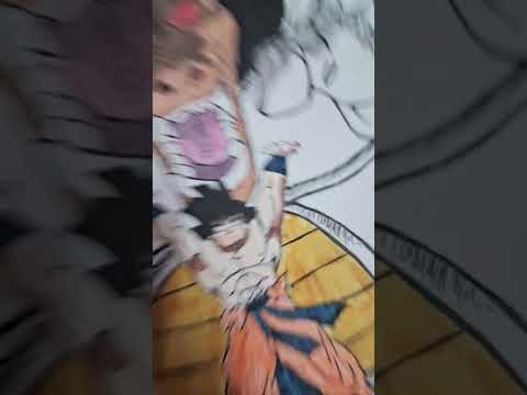 Apparently It's IMPOSSIBLE To Draw Goku vs Vegeta Great Ape #anime #art #drawing #shorts #viral