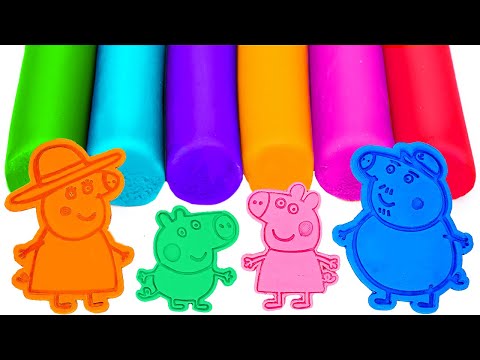 Create Peppa Pig Family with Play Doh Molds | Learn Colors | Best Preschool Toddler Learning Videos