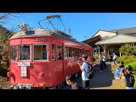 【旧・名鉄谷汲駅　赤い電車、年1回の運転】　岐阜県揖斐郡　2024年10月20日（日）　　Gifu-Japan