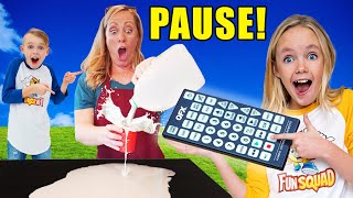 Kids Fun TV Pause Remote Challenge Compilation! Sneaky Jokes!