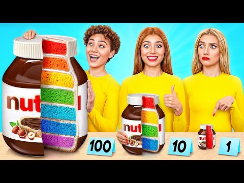 1, 10 or 100 Layers of Food Challenge | Edible Battle by Multi DO Joy