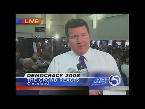 Cleveland Democratic Debate 2008; WEWS-TV's John Kosich with spin room reaction. Feb. 26, 2008