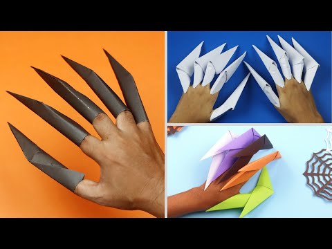 3 DIY Halloween Paper Claws Making Ideas| Halloween Costumes Ideas| Halloween Paper Crafts