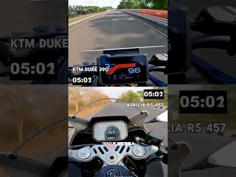 KTM Duke 390 vs. Aprilia RS 457 Acceleration Test