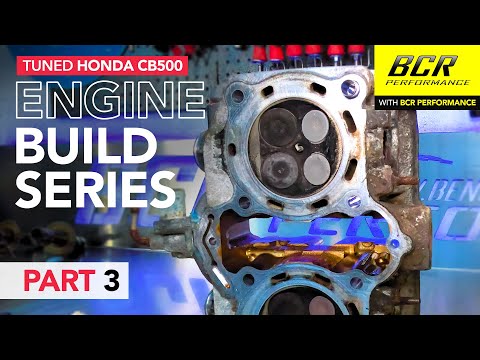 Honda CB500 Engine Cylinder Head bike build with BCR Performance