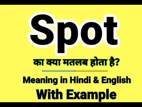 Spot meaning in Hindi | Spot ka kya matlab hota hai | Daily Use English Words