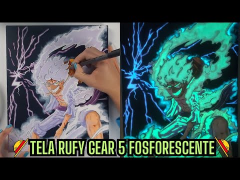 Tela Luffy Gear 5 Fosforescente