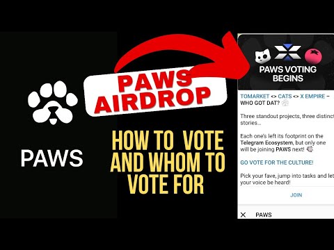 Paws 🐾 Airdrop Update  - How to vote And Whom to vote for