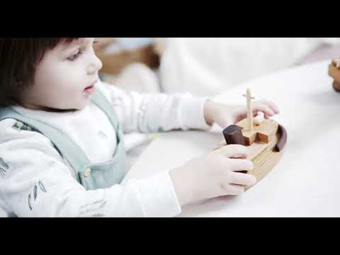 Child with Wooden Toys | Copyright Free Video Footage