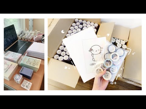 Etsy & Shopify Sticker Shop Behind the Scenes Vlog | Packing Washi Preorders!